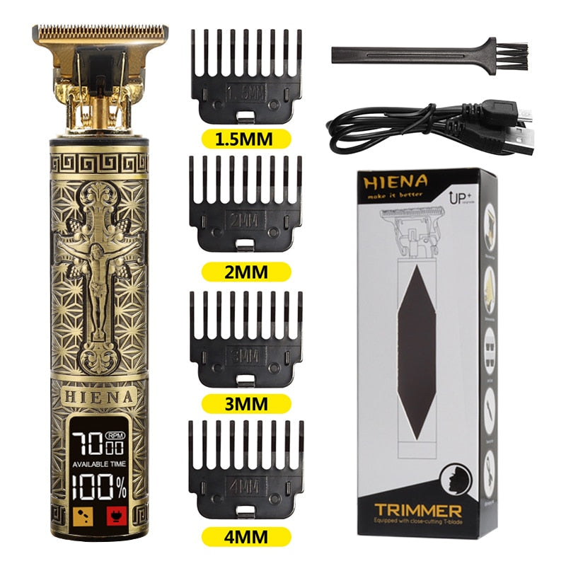 Newest USB Hair Clippers LCD Professional Hair Beards Trimmer