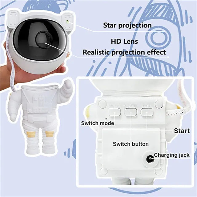 Astronaut Starry Light Projector