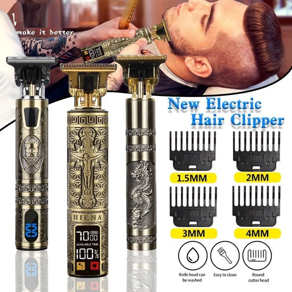 Newest USB Hair Clippers LCD Professional Hair Beards Trimmer