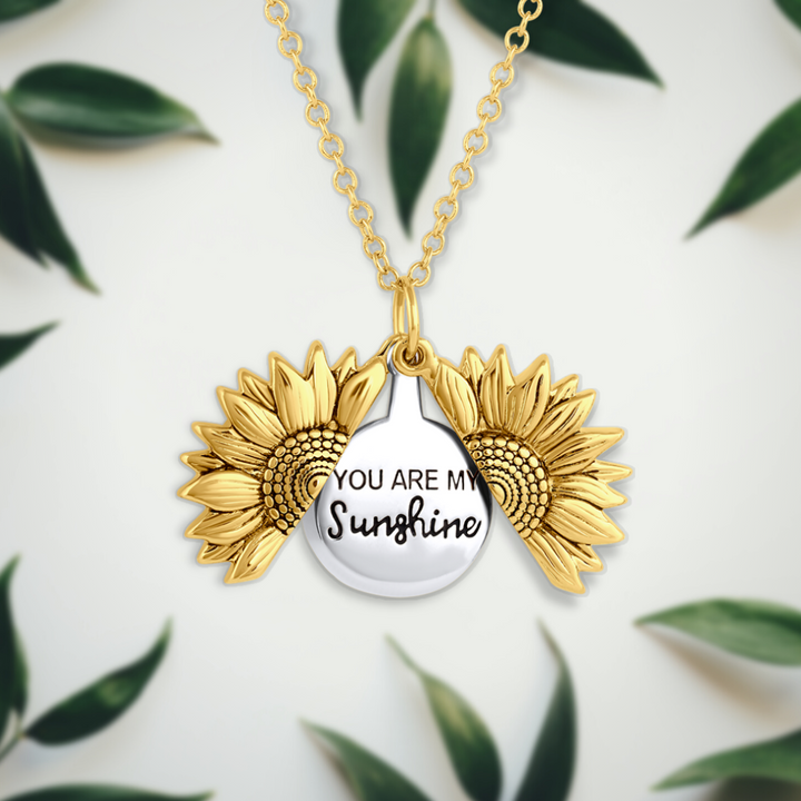 🌻"YOU ARE MY SUNSHINE" SUNFLOWER NECKLACE WITH GIFT BOX