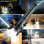 Load image into Gallery viewer, LED Rechargeable Tactical Laser Flashlight High Lumens
