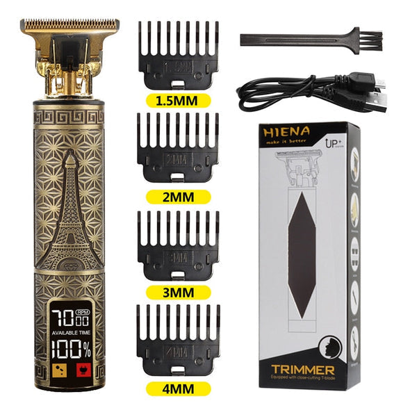 70% OFF! New Zero Gapped Hair Trimmer LCD Professional Hair Clippers