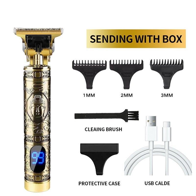 70% OFF! New Zero Gapped Hair Trimmer LCD Professional Hair Clippers