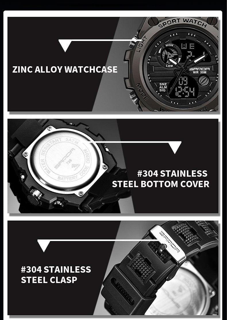 Vintage Men Military Style Watch Shock Sports Watches Waterproof