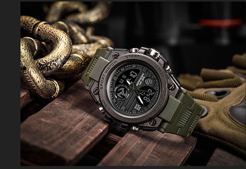 Vintage Men Military Style Watch Shock Sports Watches Waterproof