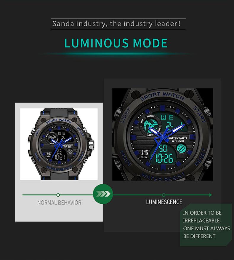 Vintage Men Military Style Watch Shock Sports Watches Waterproof