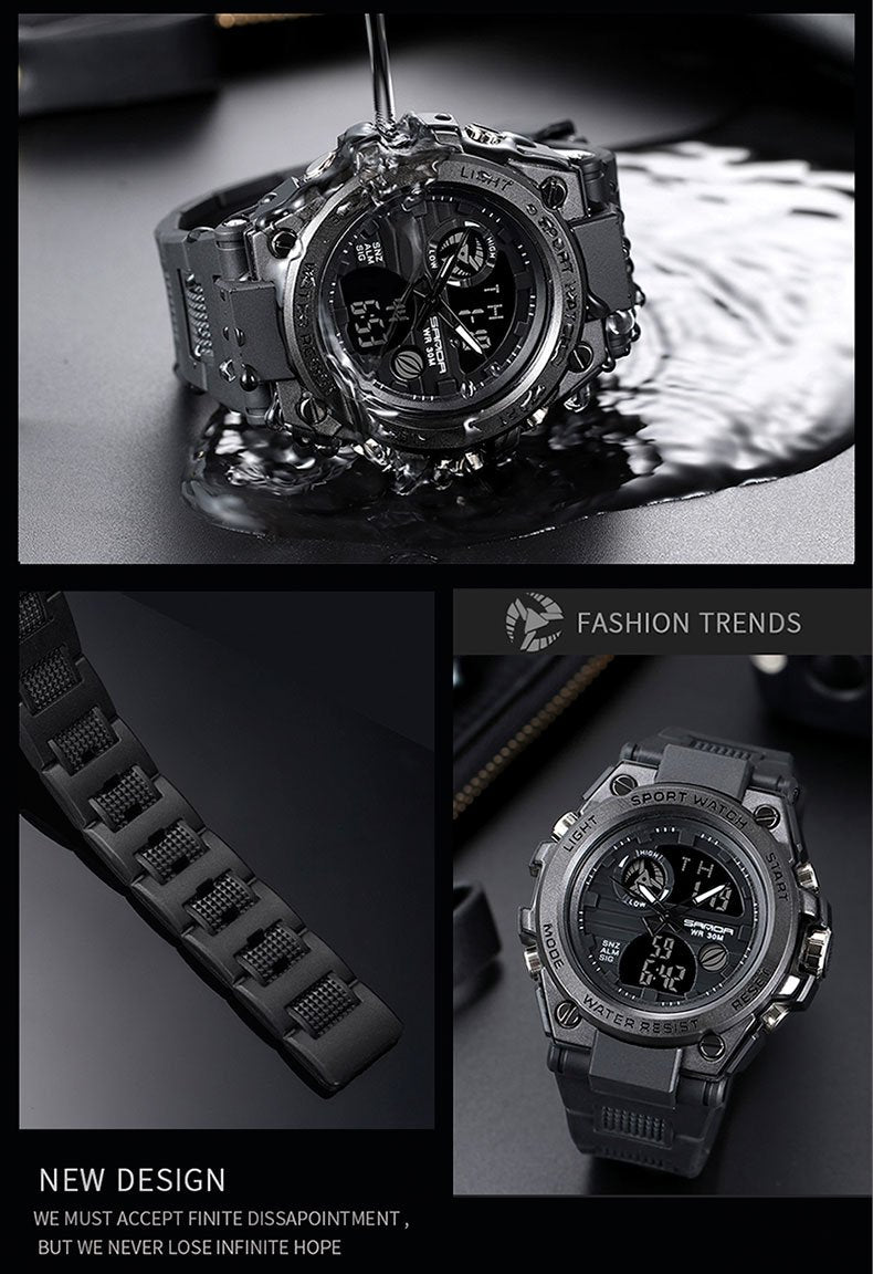 Vintage Men Military Style Watch Shock Sports Watches Waterproof