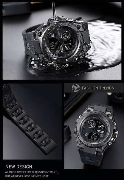 Vintage Men Military Style Watch Shock Sports Watches Waterproof