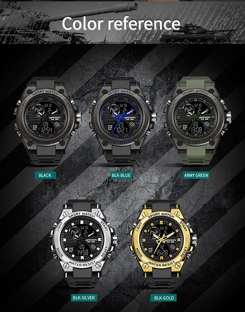 Vintage Men Military Style Watch Shock Sports Watches Waterproof