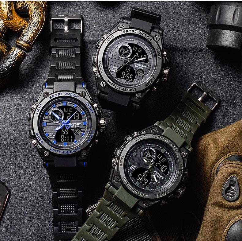 Vintage Men Military Style Watch Shock Sports Watches Waterproof